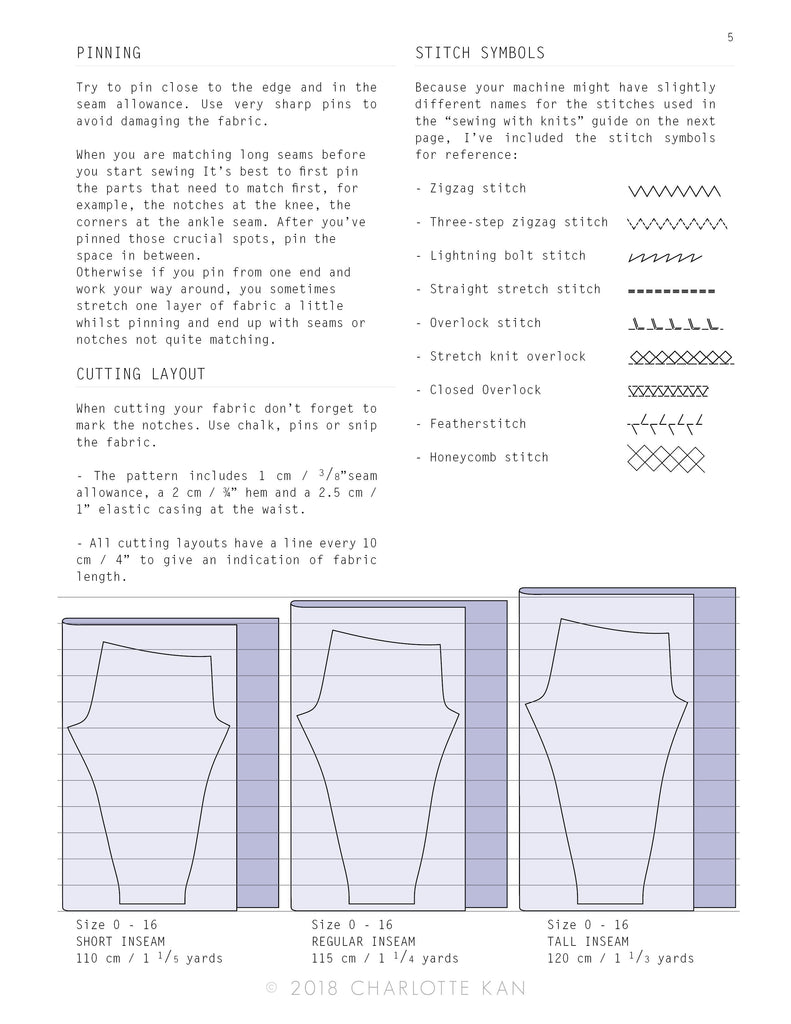 PDF Sewing Pattern - Parsec Leggings PDF Sewing Pattern