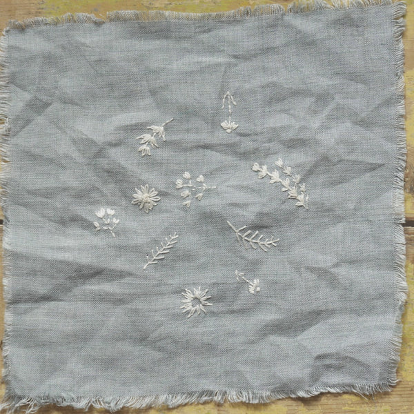 Embrace Imperfection & Learn to Embroider Wildflowers on a Linen Napkin