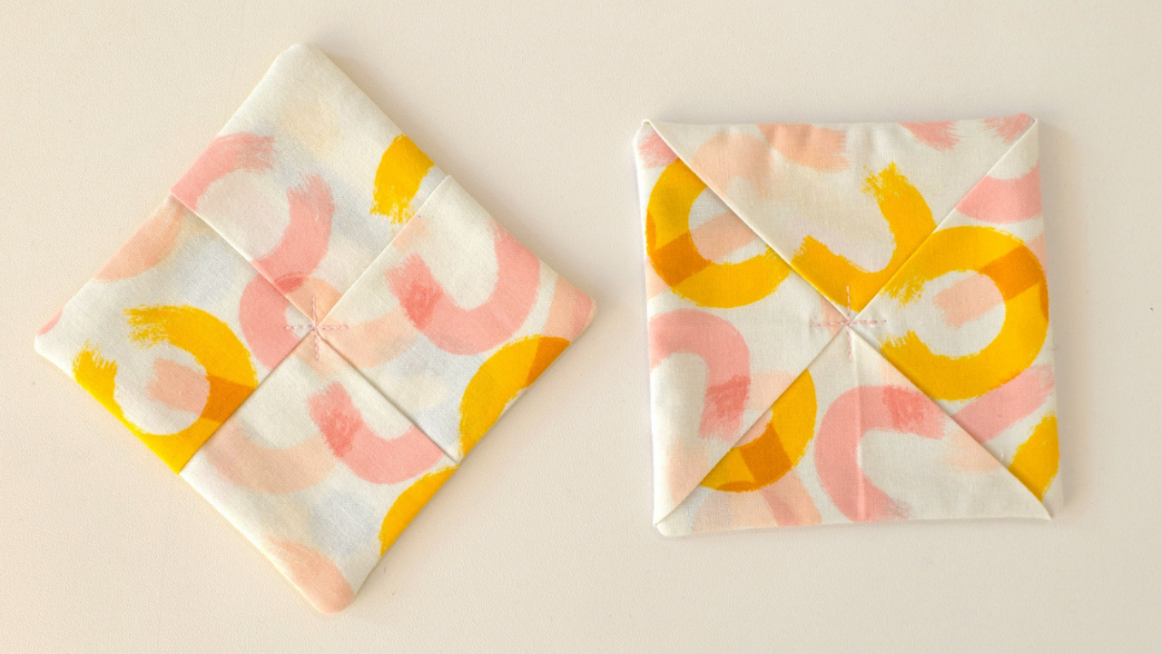 Make Your Own Folded Square Fabric Coasters: A Simple Sewing Project ...