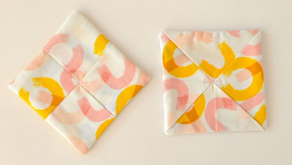Make Your Own Folded Square Fabric Coasters: A Simple Sewing Project