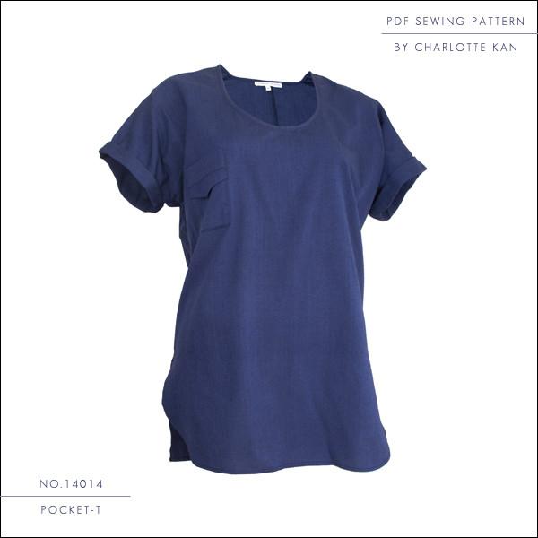 PDF Sewing Pattern - PDF Sewing Pattern - Pocket-T - For Women - easy to sew
