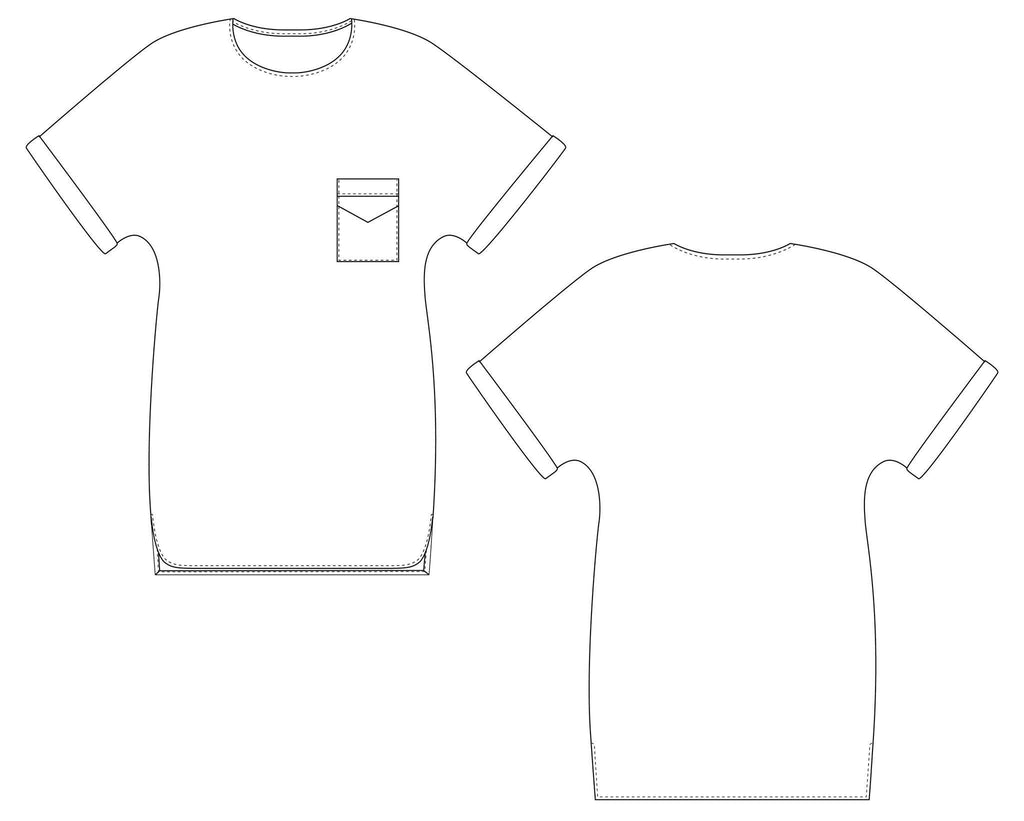 PDF Sewing Pattern - PDF Sewing Pattern - Pocket-T - For Women