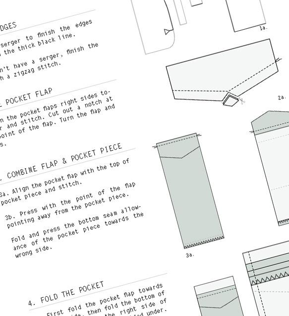 PDF Sewing Pattern - PDF Sewing Pattern - Pocket-T - For Women