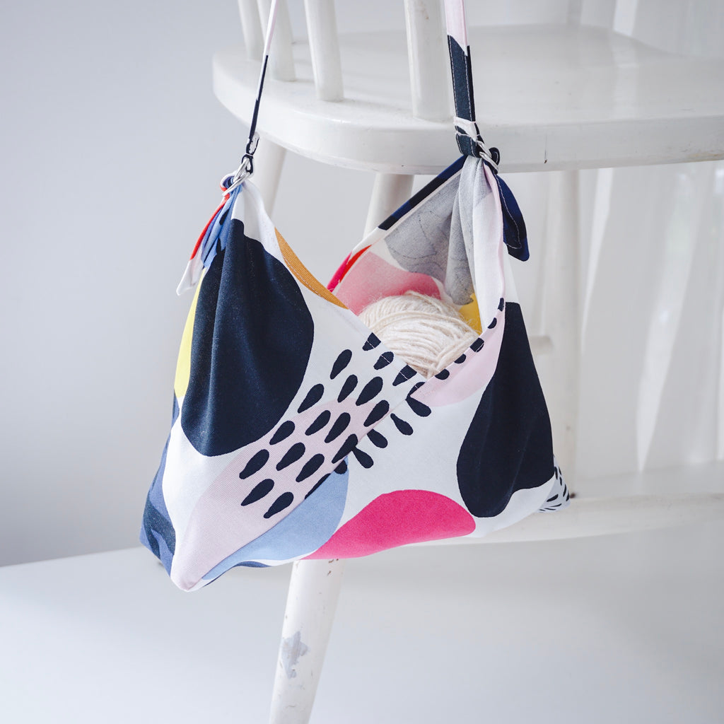 azuma bukuro, origami bag, tsuno bukuro, bento bag, project bag